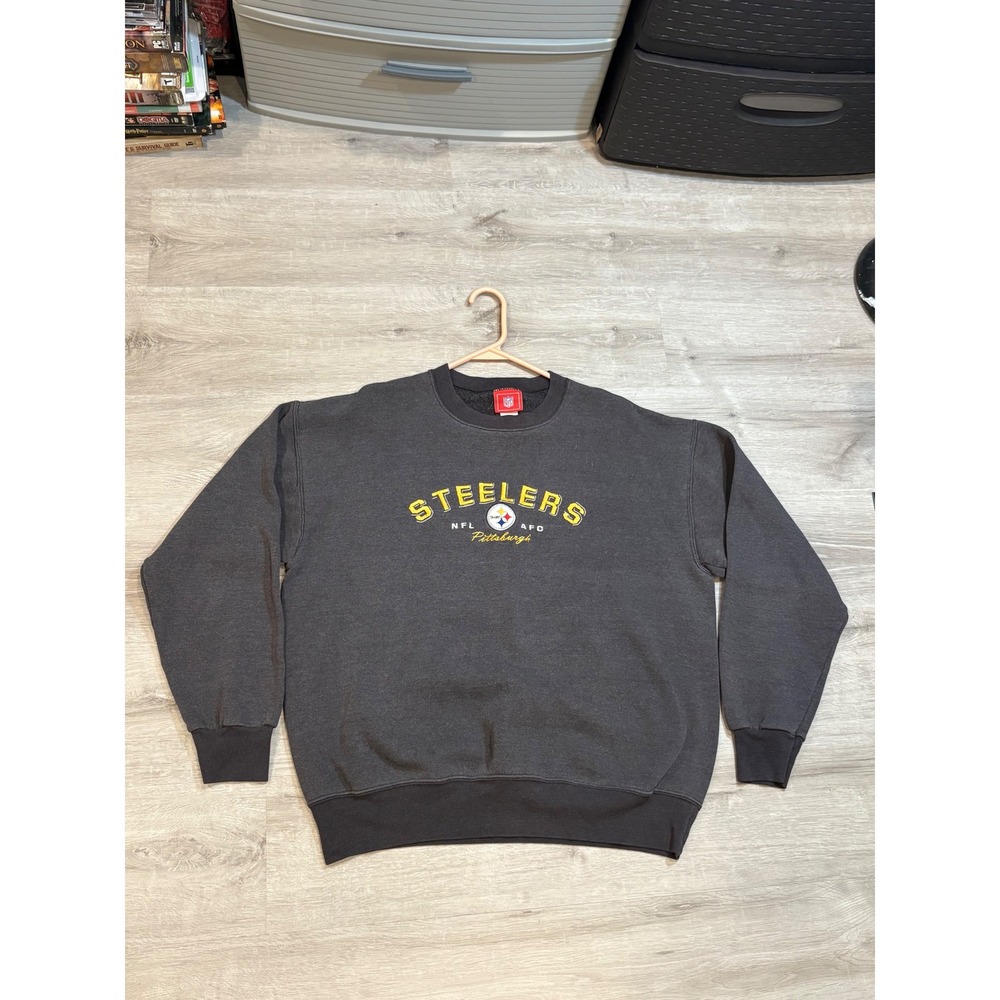 Vintage Pittsburgh Steelers NFL Football Crewneck‎ Sweatshirt Mens Large